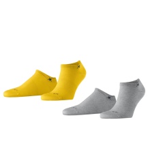 Burlington Daily Sock Sneaker Everyday yellow/grey Men - 2 Pairs