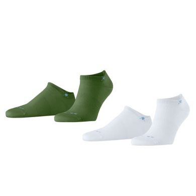 Burlington Daily Sock Sneaker Everyday Green/White Men - 2 Pairs