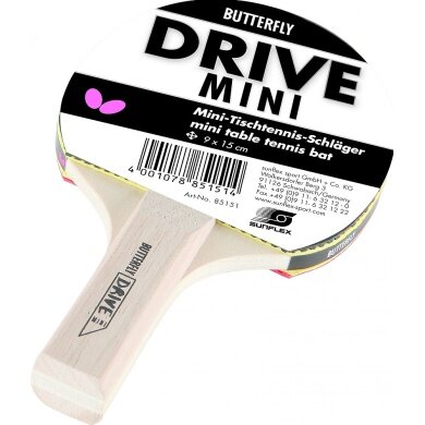 Butterfly Table Tennis Bat Drive MINI with Sponge and Rubber - 1 Bat