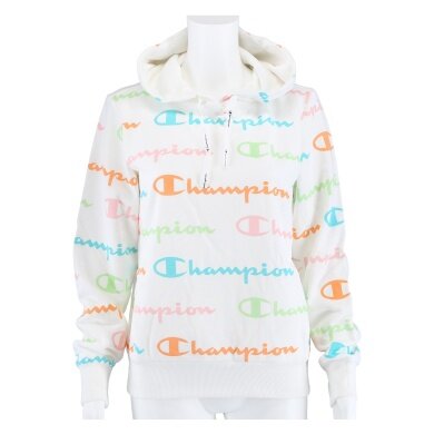 Champion Hoodie Logo Print white/multicolour Women