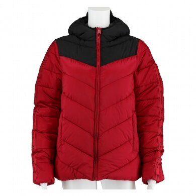 Champion quilted jacket - lightweight padded hooded jacket in contrasting look - dark red women