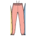 Champion Leisure Jogging Trousers made of Stretch Cotton with C-Logo long pink Women