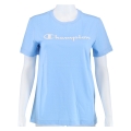 Champion Shirt (Cotton) Big Logo Print Light Blue Women