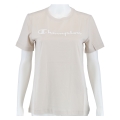 Champion Shirt (Cotton) Big Logo Print beige Women