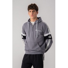 Champion Hoodie with Half-Zip (Cotton Hoodie) American Tape dark grey Men