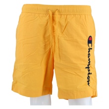 Champion Leisure Shorts (with Inner Mesh) Short with Logo Print 2024 Yellow Men's