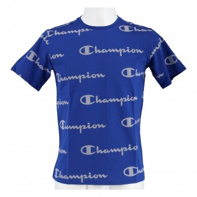 Champion Leisure T-shirt (Cotton) Graphic Print Royal Blue Kids