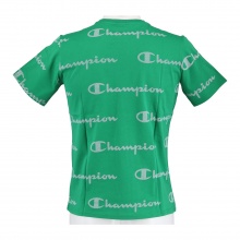 Champion Leisure T-shirt (Cotton) Graphic Print Green Kids