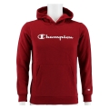 Champion Hoodie Big Logo Print (lined) dark red/white Boys