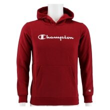 Champion Hoodie Big Logo Print (lined) dark red/white Boys