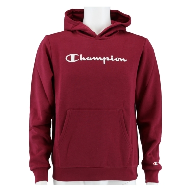 Champion Hoodie Big Logo Print Hoodie (lined) burgundy/white Boys