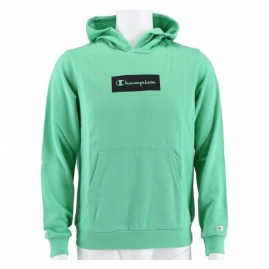 Champion Hoodie Box Logo Green Boys