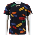 Champion Leisure Tshirt (Cotton) Allover Logo Print navy blue Kids