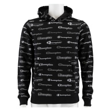 Champion Hoodie with All-Over Logo Print in Black for Boys