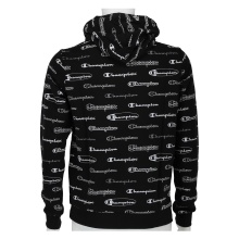 Champion Hoodie with All-Over Logo Print in Black for Boys