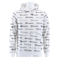 Champion Hoodie All-Over Logo Print White Boys