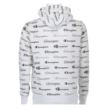 Champion Hoodie All-Over Logo Print White Boys