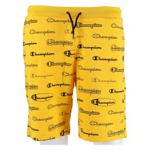 Champion Leisure Shorts Bermuda (Cotton) Allover Script Print short yellow Children