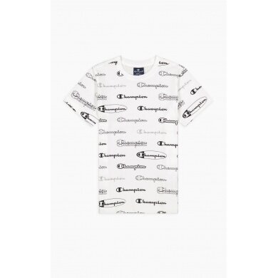 Champion Leisure T-shirt (Cotton) Allover Script-Print 2022 white Boys