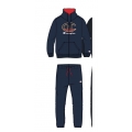 Champion Tracksuit Logo (Jacket & Trousers made of Cotton) navy blue Boys