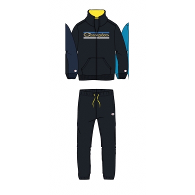 Champion Tracksuit Logo (Jacket&Trousers made of Cotton) black Boys