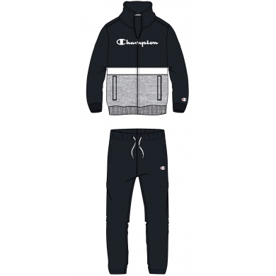 Champion Tracksuit Logo (Jacket&Trousers made of Cotton) black Boys