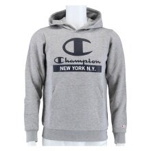 Champion Hoodie (Fleece Cotton Hoodie) with New York Logo in Grey