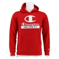 Champion Hoodie (Fleece Cotton Hoodie) with New York Logo in Red for Kids