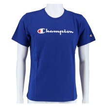 Champion Leisure T-shirt (Cotton) Crew with Logo Print 2024 Royal Blue Kids