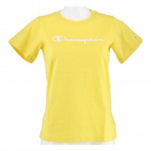 Champion Leisure T-shirt (Cotton) Classic Big Logo Yellow Girls