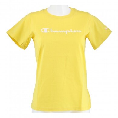 Champion Leisure T-shirt (Cotton) Classic Big Logo Yellow Girls