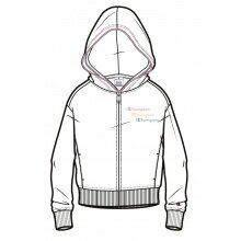 Champion Hoodie Full Zip (Cotton) 2022 White Girls