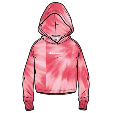 Champion Hoodie Hoodie (Cotton) Tie-Dye red Girls