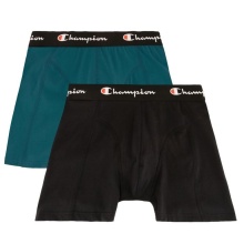 Champion Underwear Boxer Shorts (Cotton) Green/Black Men's - Pack of 2