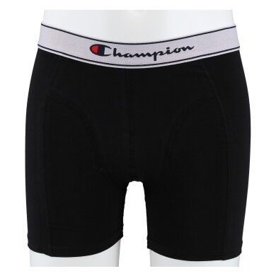 Champion Boxershort (Cotton) Underwear with White Waistband 2022 Black Men - Pack of 2