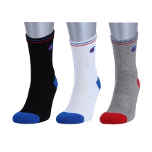 Champion Tennis Socks (Cotton) Crew 2024 black/white/grey Men - 3 Pairs