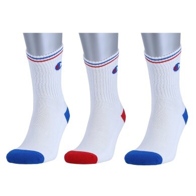 Champion Tennis Socks (Cotton) Crew 2024 White Men - 3 Pairs