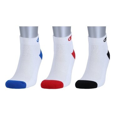 Champion Tennis Socks (Cotton) Quarter Logo 2024 White Men - 3 Pairs