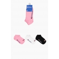 Champion Tennis Socks (Cotton) Sneaker Logo Print Pink/White/Navy Blue Men - 3 Pairs