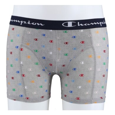 Champion Boxershort (Cotton) Underwear Allover Logo-Print navy blue/grey Children - 2 Pack