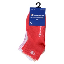 Champion Tennis Socks (Cotton) Quarter C Logo Print assorted/colourful Children - 5 Pairs