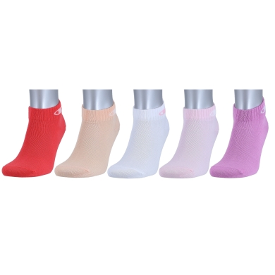 Champion Tennis Socks (Cotton) Quarter C Logo Print assorted/colourful Children - 5 Pairs