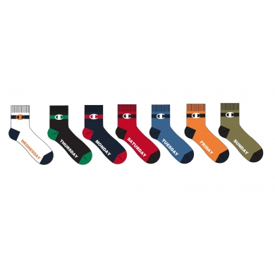 Champion Tennis Socks (Cotton) Ankle Every Day Print assorted Children - 7 Pairs