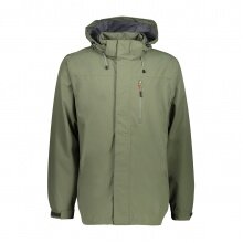 CMP Rain Jacket (windproof, waterproof) with hood green Men