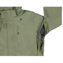 CMP Rain Jacket (windproof, waterproof) with hood green Men