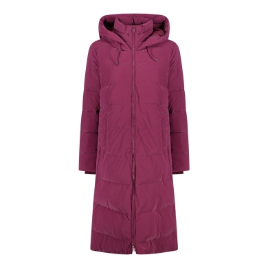 CMP Winter Coat Fix Hood (Shiny effect, padded, warm) ruby red Women