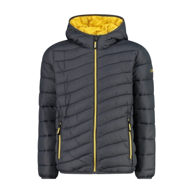 CMP quilted jacket with padding (water-repellent, warm) titanium grey/yellow children