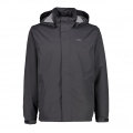 CMP Rain Jacket with Hood SNAPS (windproof, waterproof) anthracite grey Men