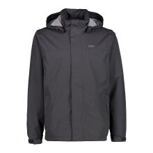 CMP Rain Jacket with Hood SNAPS (windproof, waterproof) anthracite grey Men