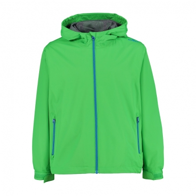 CMP rain jacket made of ripstop with hood (waterproof) green children